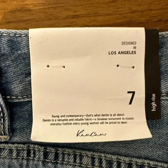 Kancan Women’s Renee High Rise Medium Wash Denim Distressed Boho Shorts Size 7 - Picture 14 of 15